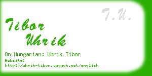 tibor uhrik business card